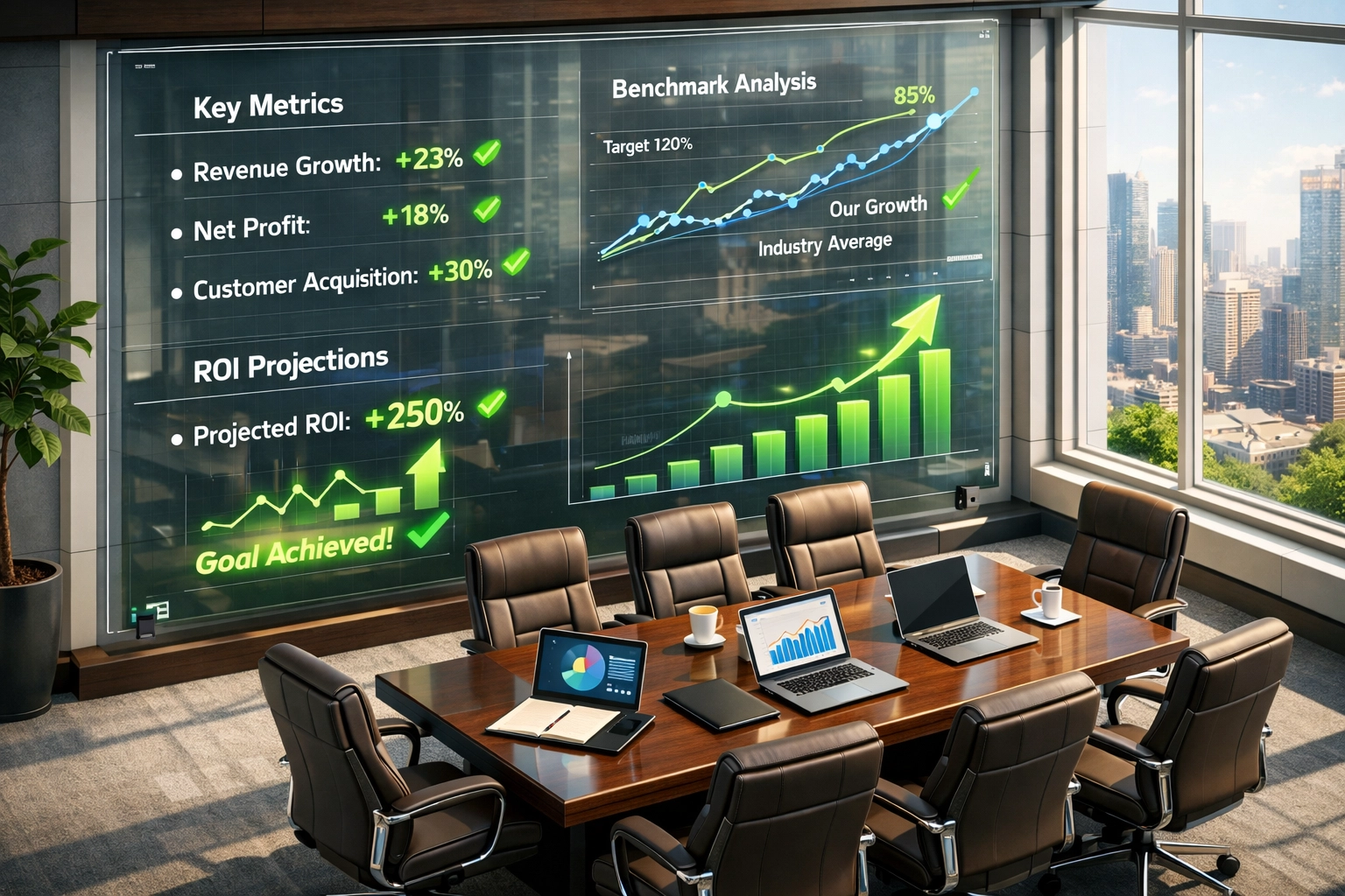 Executive dashboard displaying ServiceNow ROI benchmarks and performance KPIs for 2026