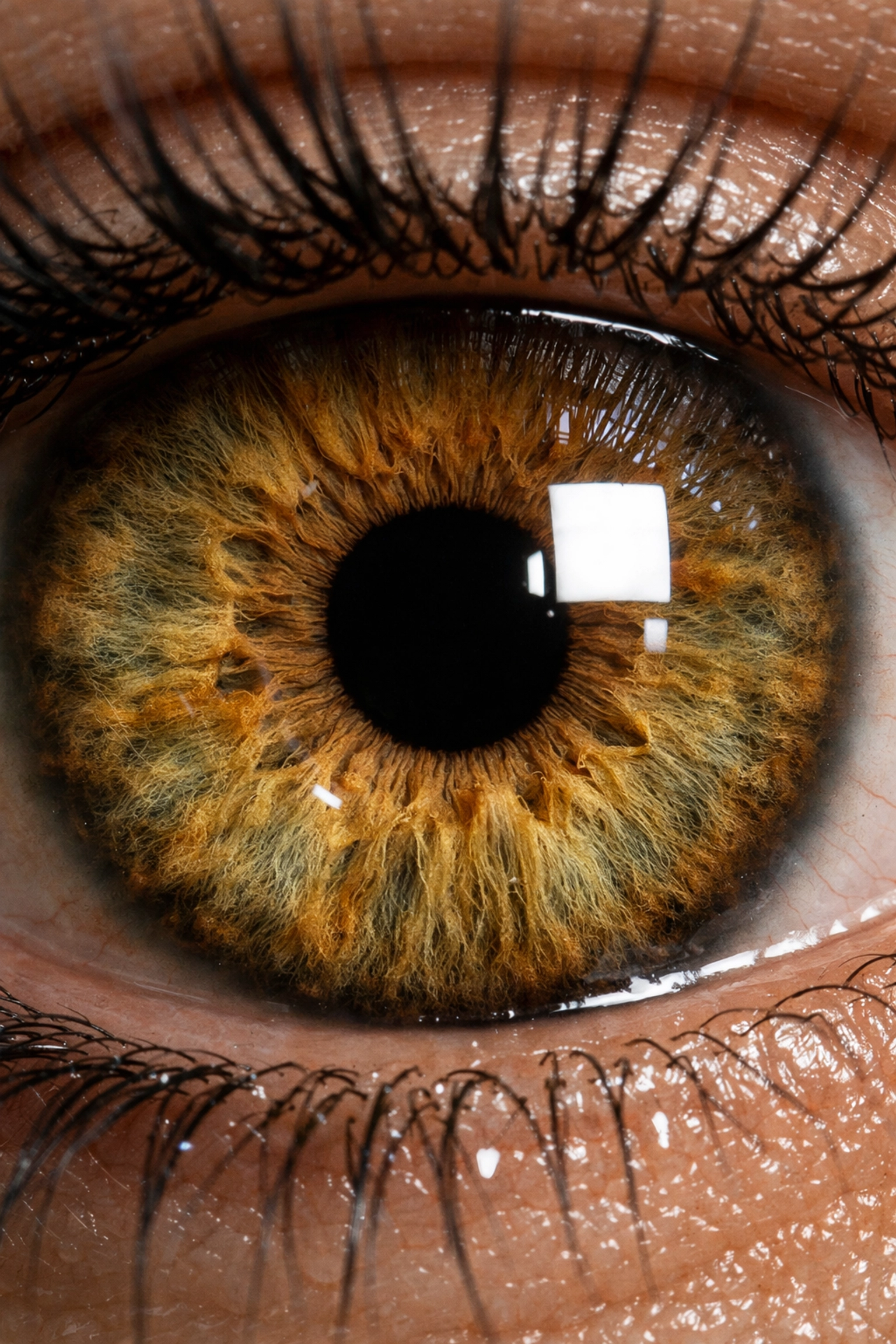 Detailed catchlight in a subject's eye, a professional corporate headshot tip for adding life.