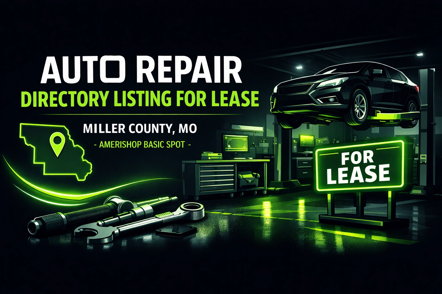 [HERO] Auto Repair Directory Listing For Lease: Miller County, MO - Amerishop Basic Spot