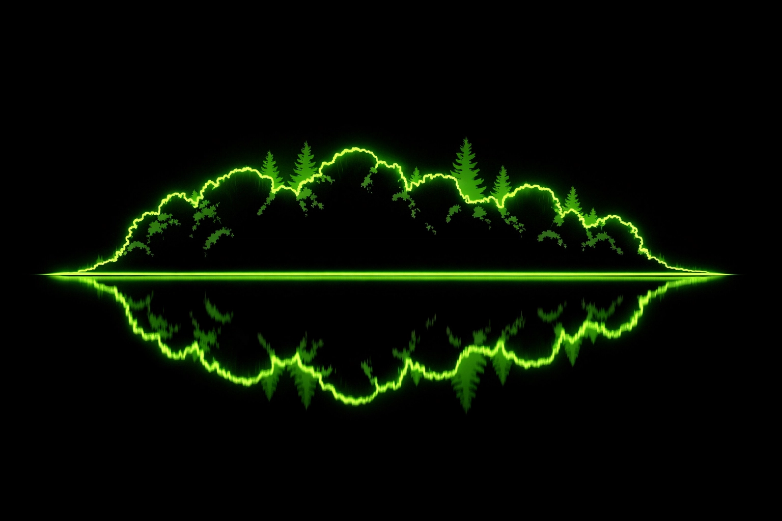Minimalist view of protected shoreline trees in Camden County illustrating environmental compliance.