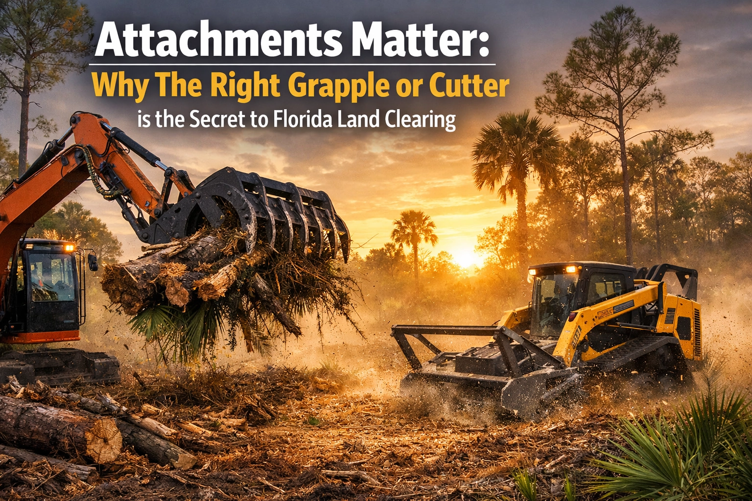 [HERO] Attachments Matter: Why the Right Grapple or Cutter is the Secret to Florida Land Clearing