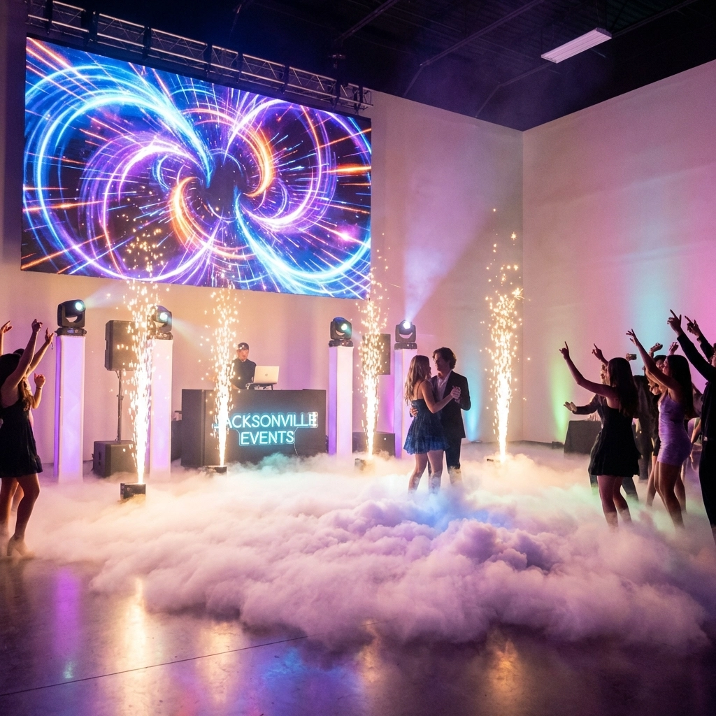 LED Walls, Dancing on Clouds, and Cold Sparks: 15 Visual Effects to Wow Your Jacksonville Event Guests