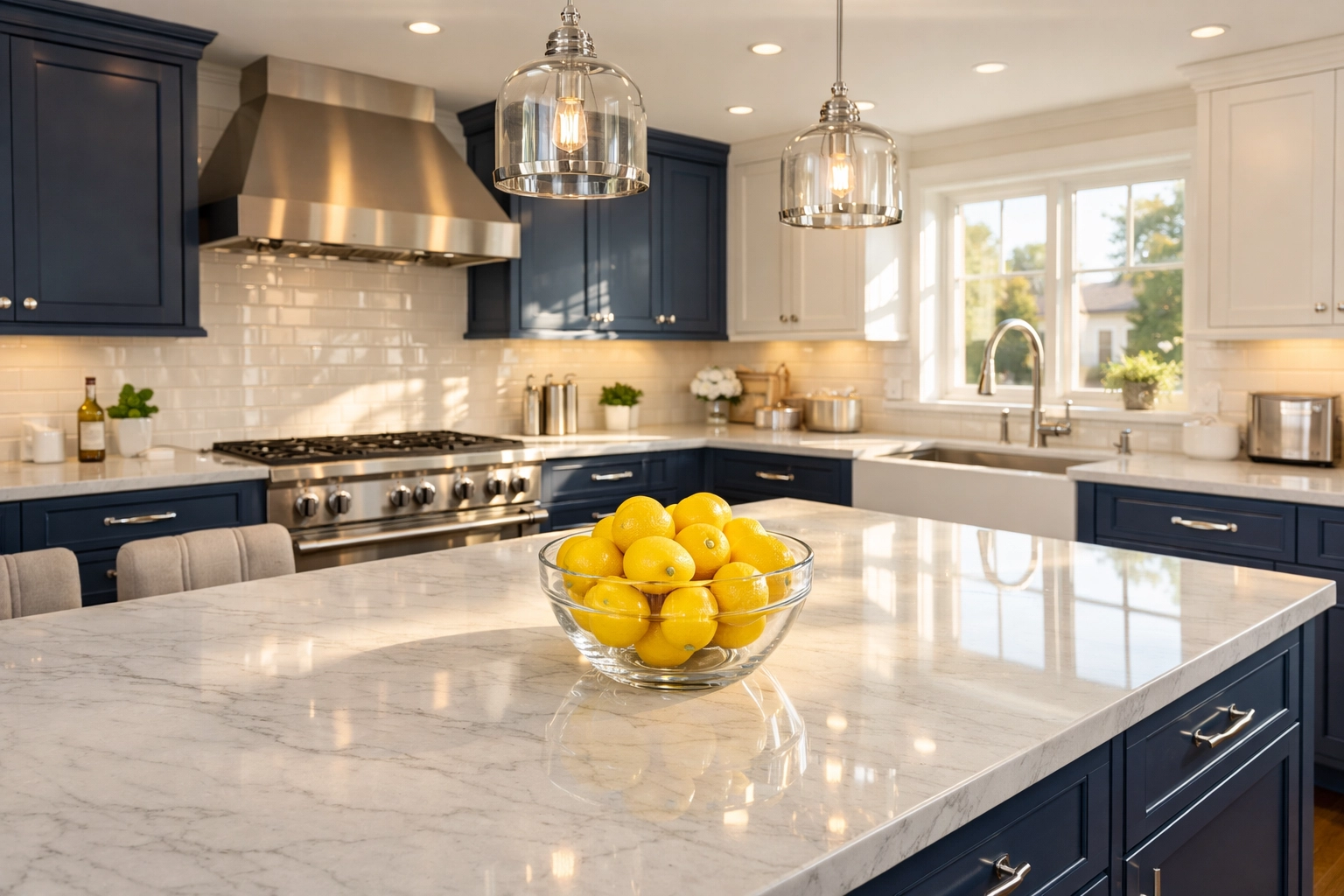 Littleton & Boxborough house cleaning services providing professional kitchen sanitization in a modern home.