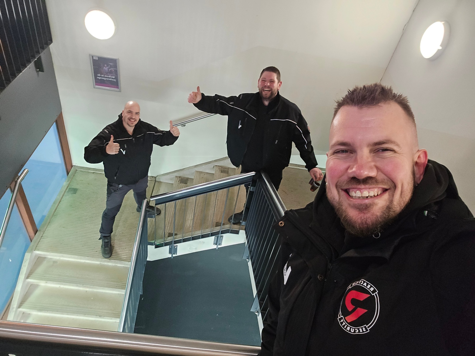 Reaction Security Team on Staircase