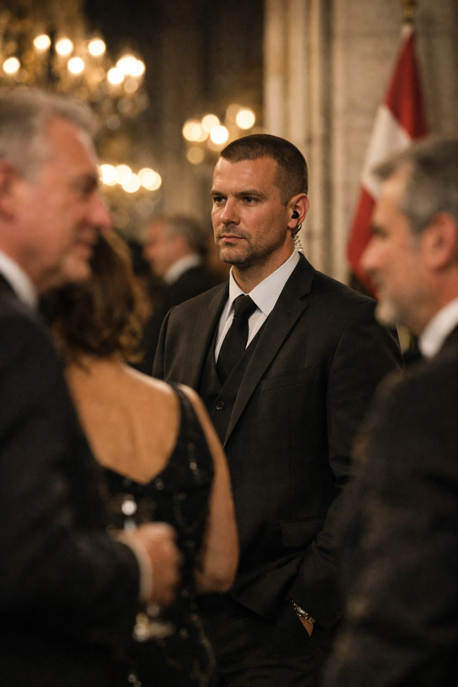 Diskreter Begleitschutz und Event Security bei einer exklusiven Abendveranstaltung in Wien.