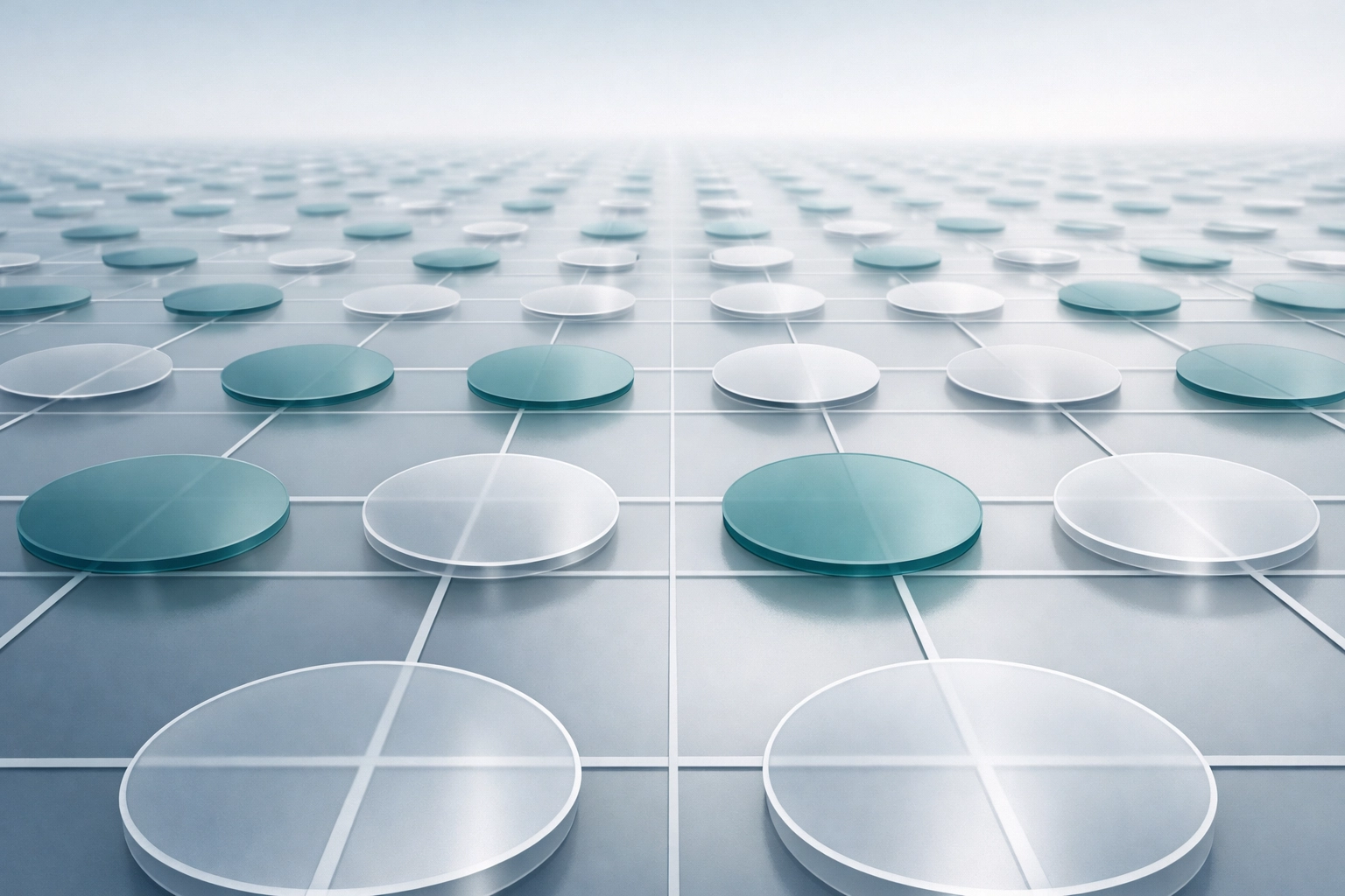 Geometric grid representing an automated safety net for continuous vulnerability scanning services.