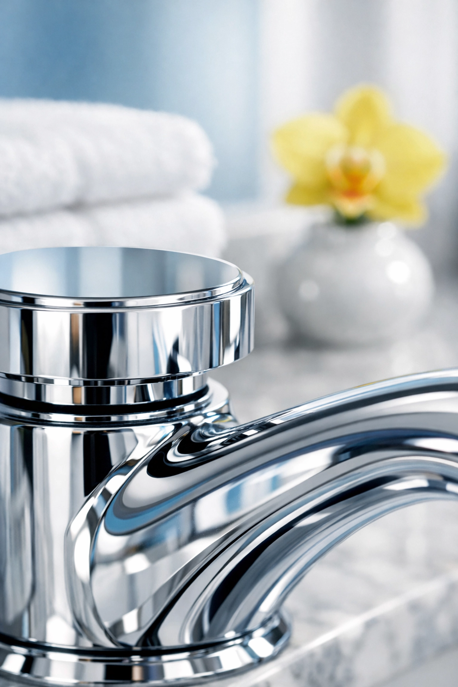 Pristine bathroom fixtures and marble vanity reflecting luxury residential cleaning in Lynnfield.