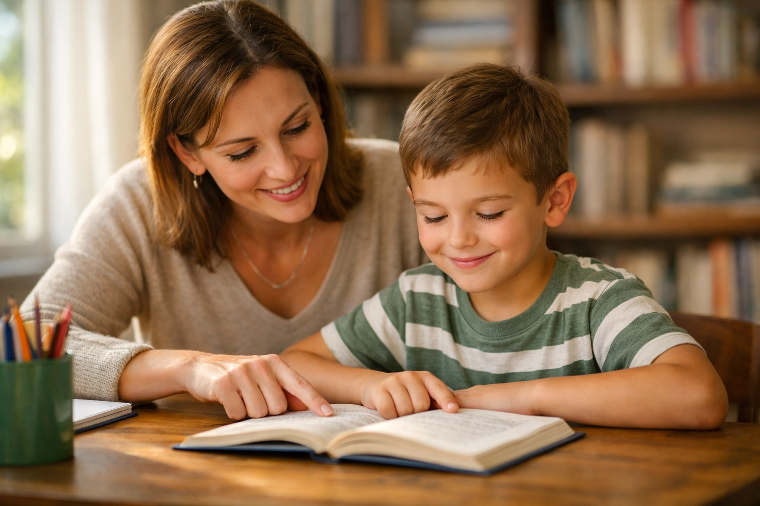 A specialized Gresham reading tutor providing one-on-one support for a struggling reader at North Star Tutoring.