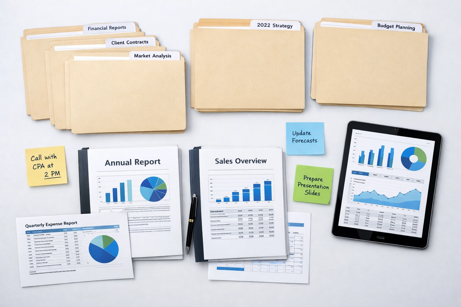 Organized business documentation prepared for small business sale in North Carolina