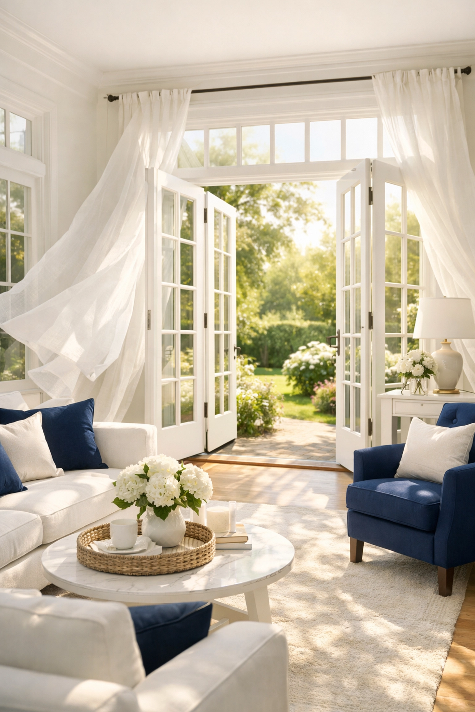 Freshly ventilated luxury home during weekly house cleaning Wellesley MA service.