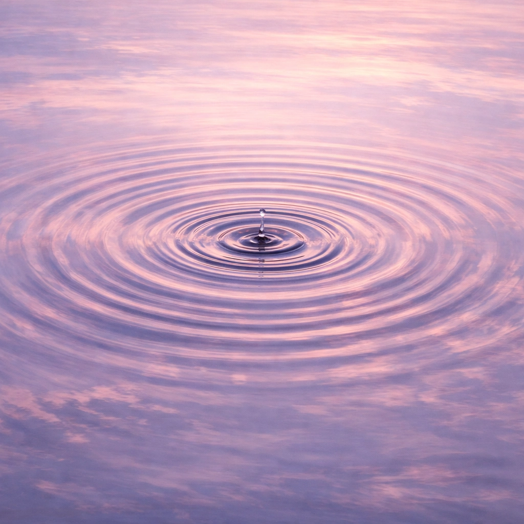 Water ripples spreading outward illustrating the ripple effect of small business marketing