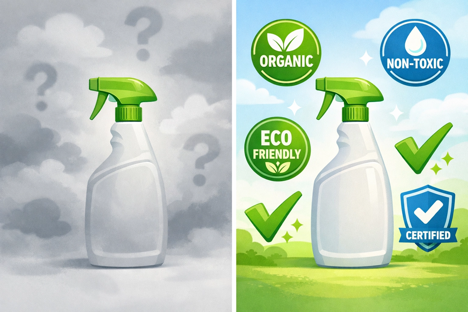 Comparison of uncertified vs EPA certified eco-friendly carpet cleaning products