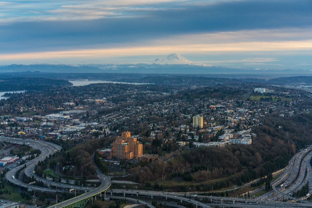 Aerial view of Seattle neighborhoods