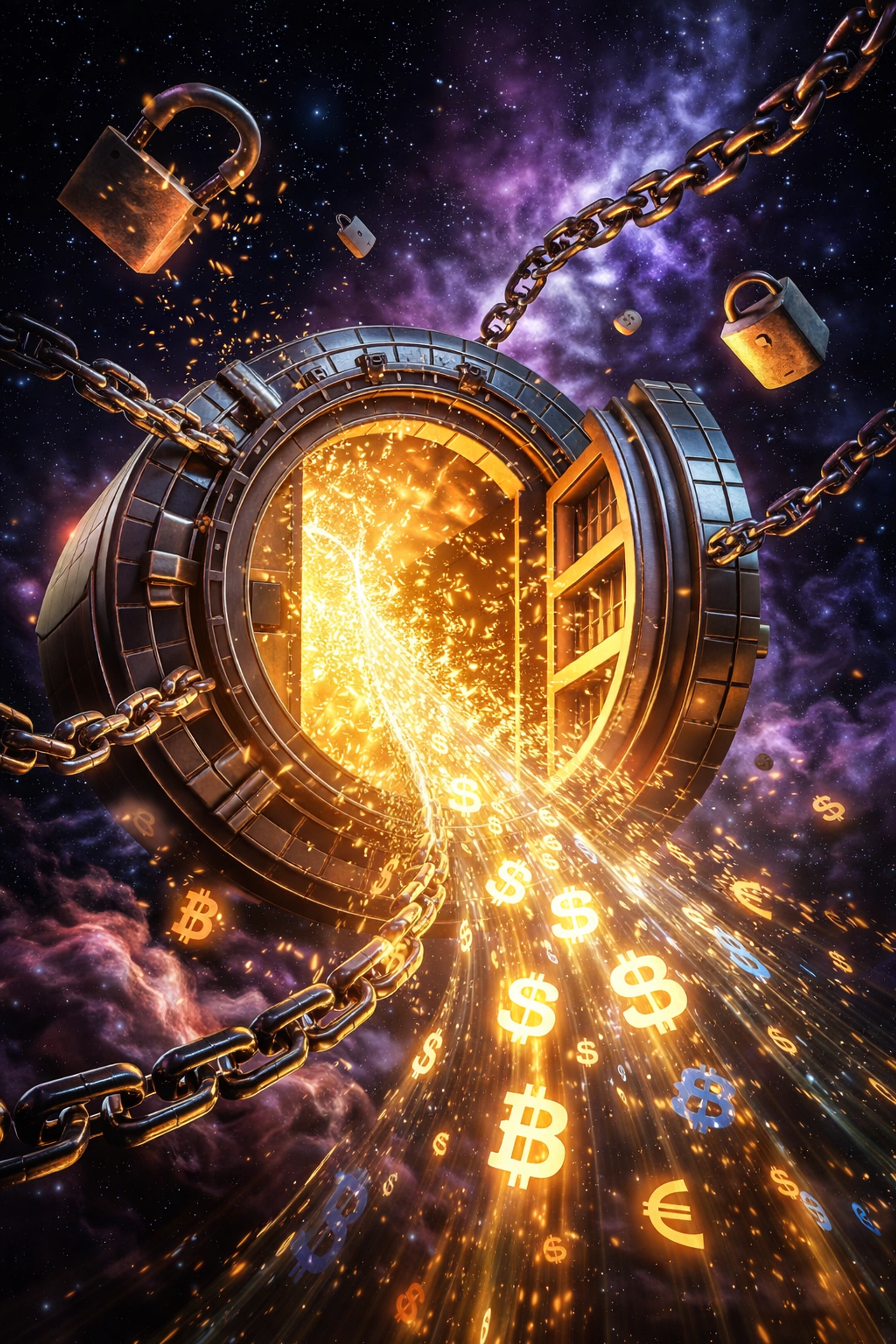 Open digital vault symbolizing merchant self-custody and financial sovereignty in Web3 payments