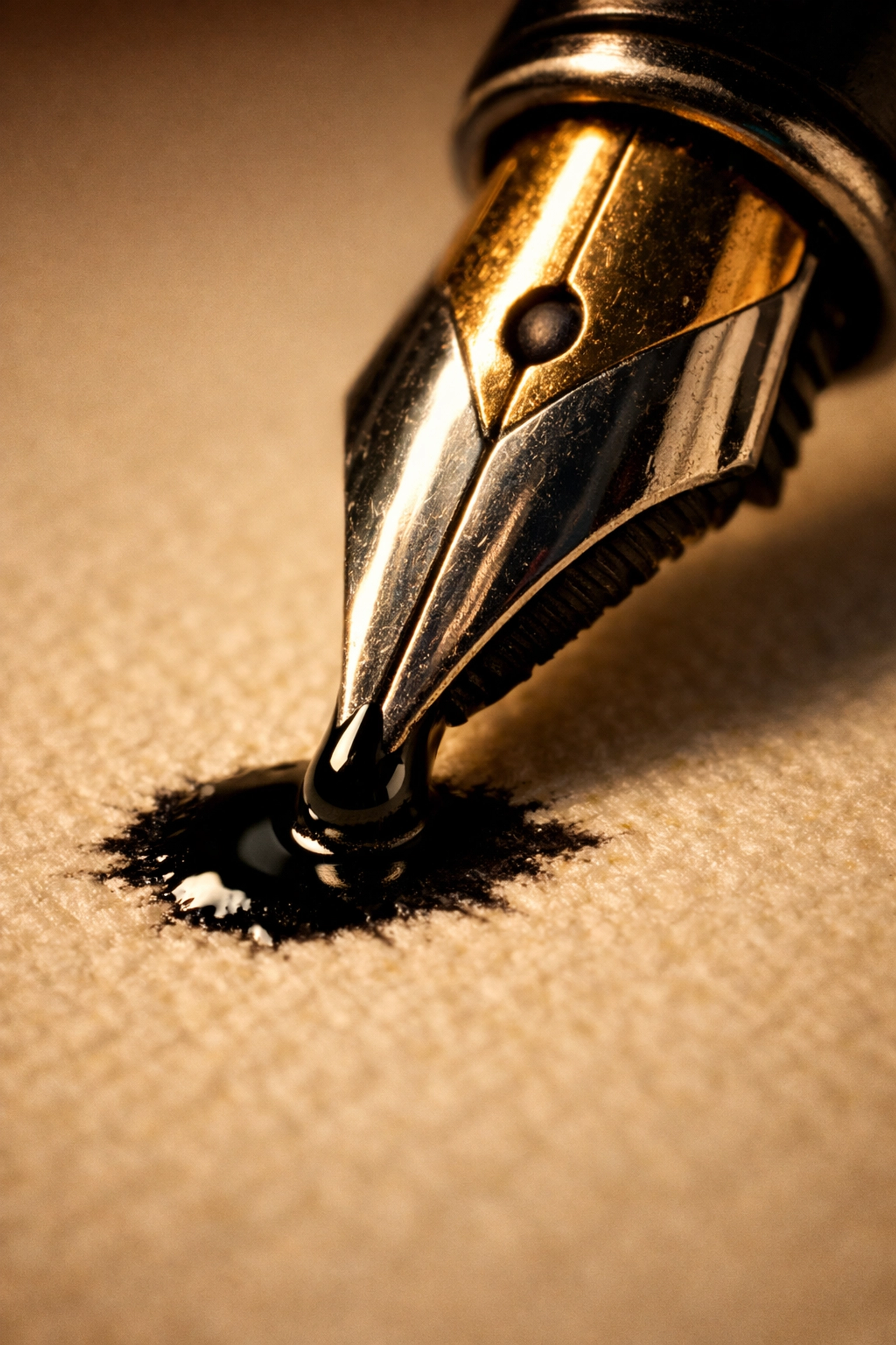Close-up of a fountain pen writing in a journal, illustrating the tactile habit of morning reflection.
