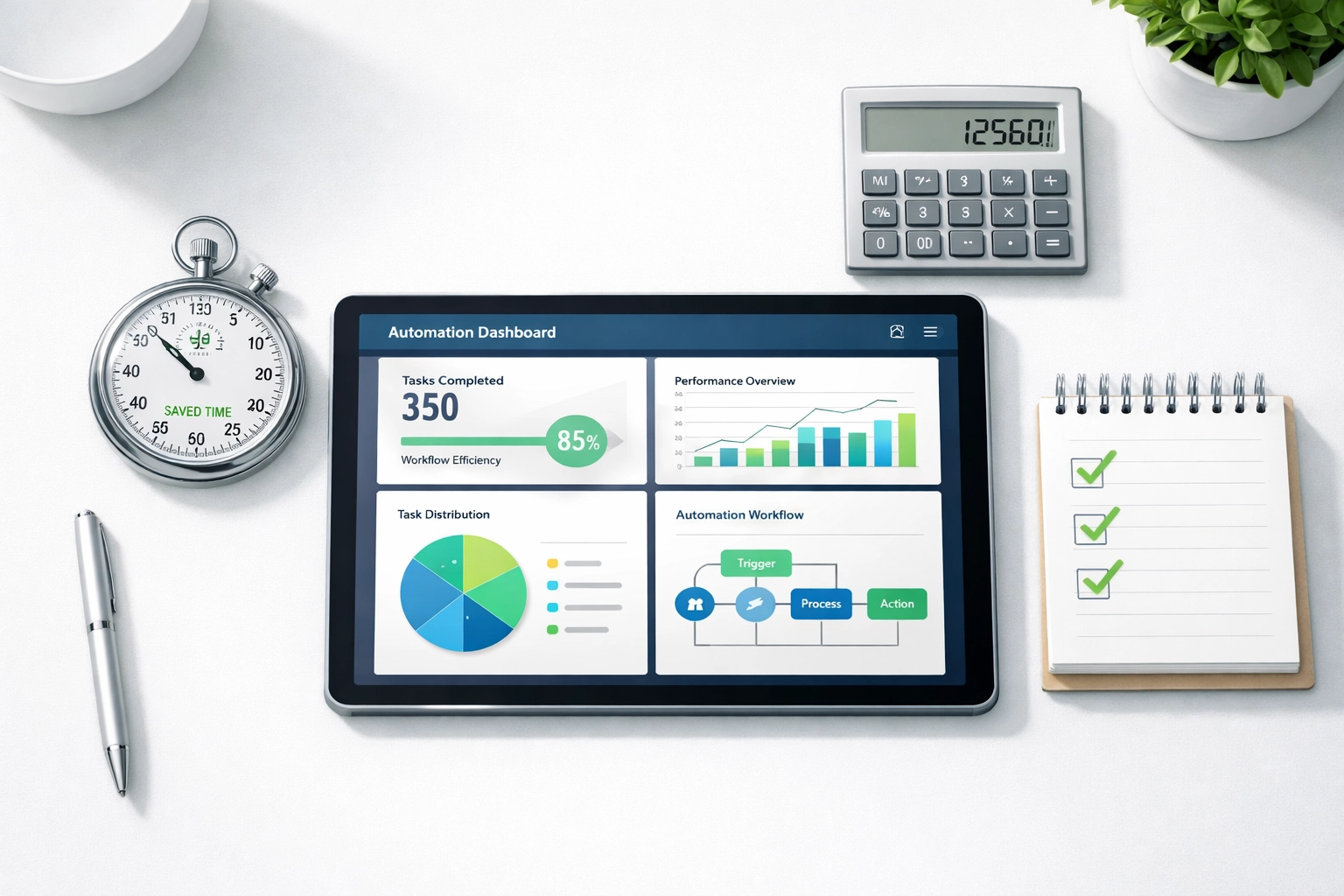 Can Custom Software Development Really Help You Scale? Find Out What 50+ SMBs Learned 3 Clean workspace with unified automation dashboard demonstrating workflow automation efficiency gains