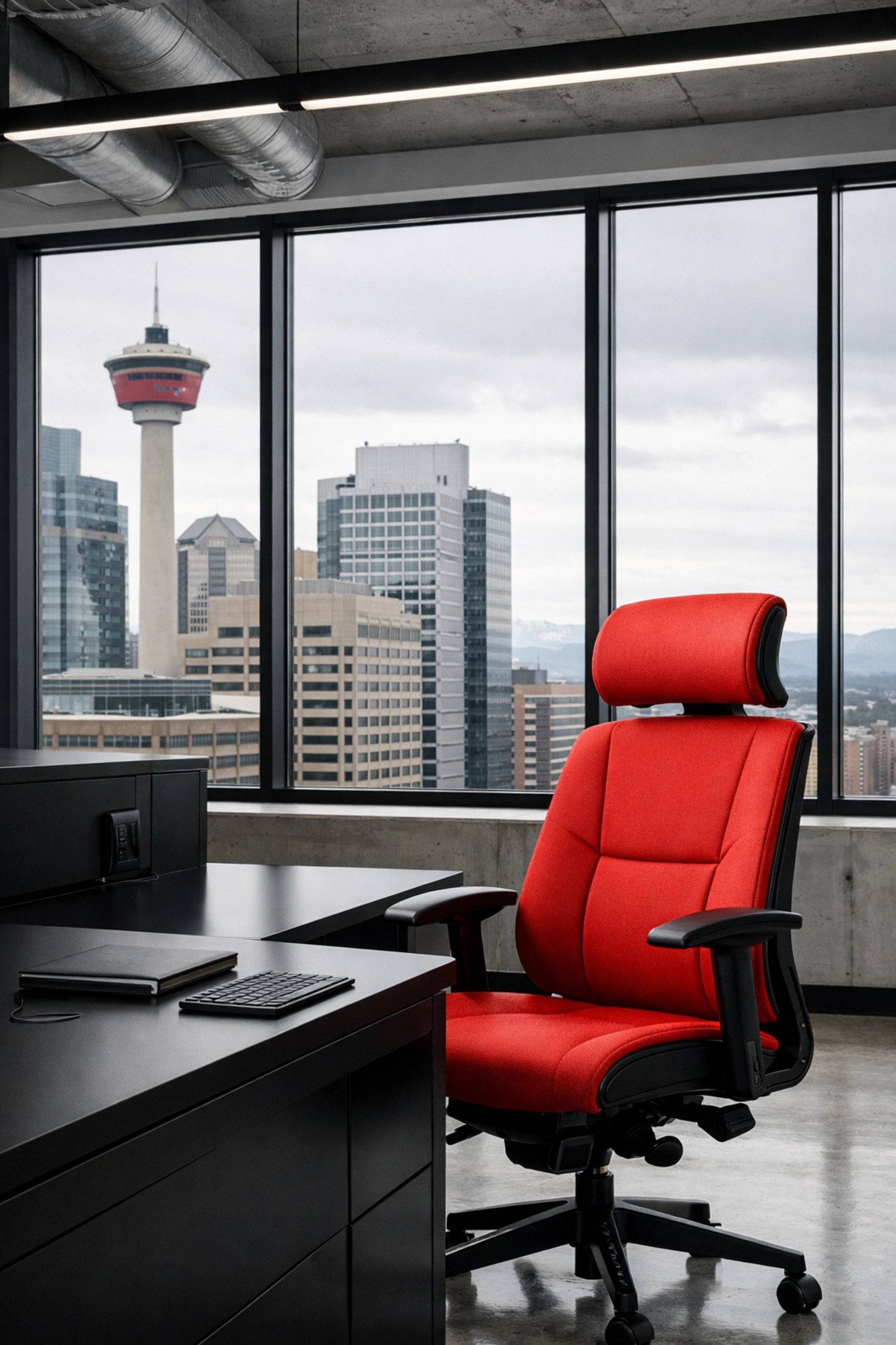 An empty Calgary office space representing economic cooling and changing labor market demands in Canada.