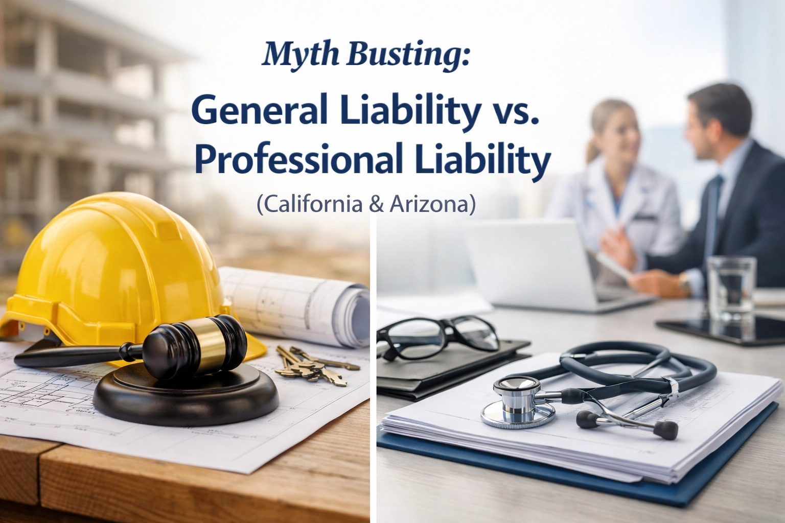 General liability vs professional liability insurance in California for small businesses