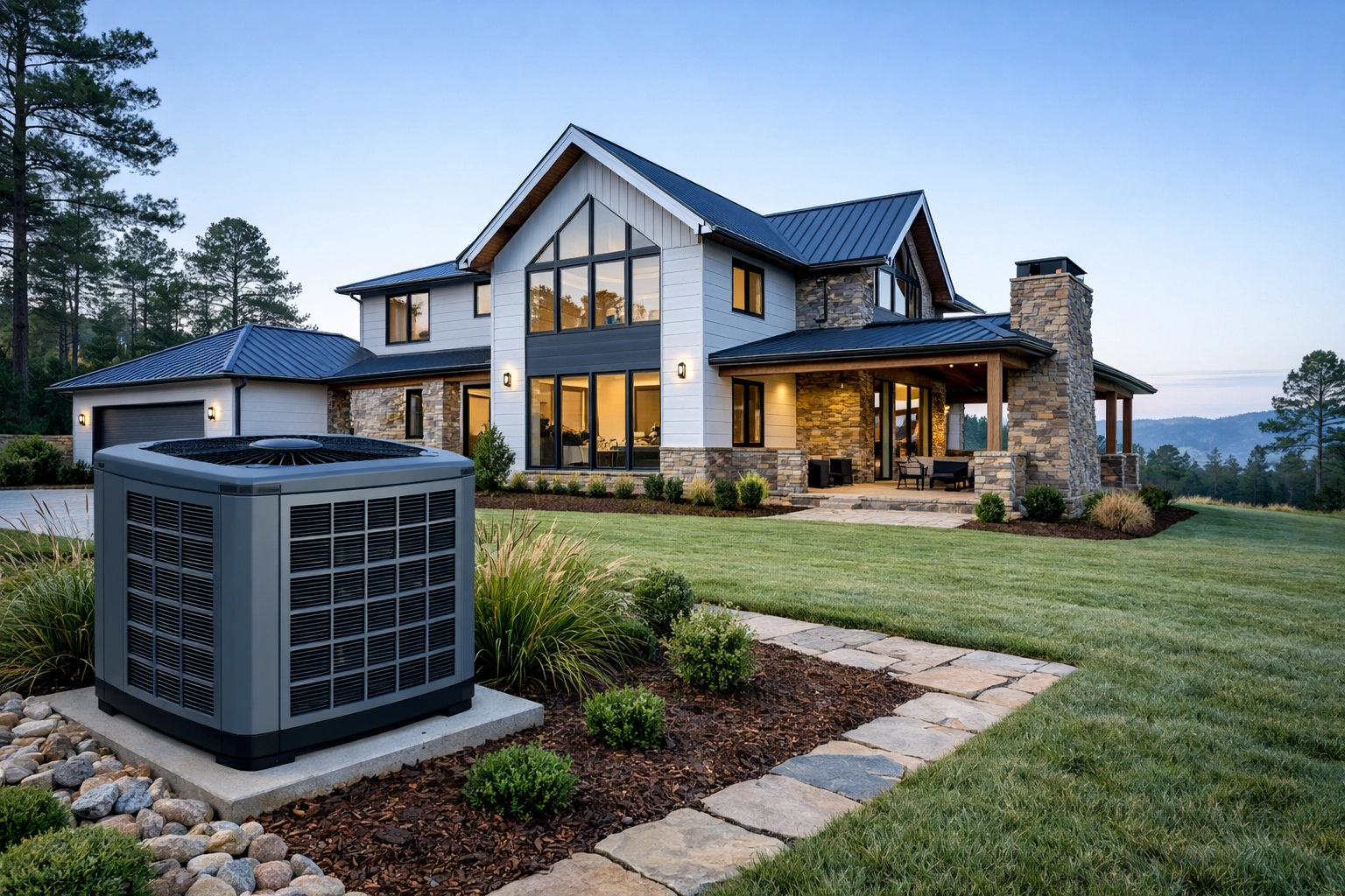 Modern Alabama residential property with an HVAC unit representing local market demand and value.
