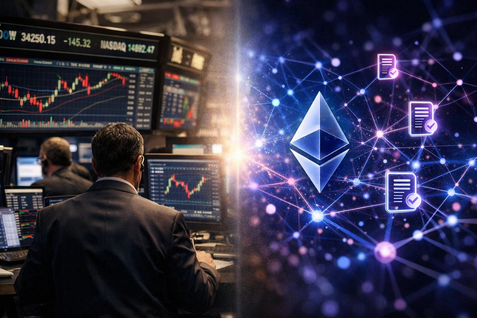 Traditional finance meeting Ethereum DeFi ecosystem for institutional crypto investing