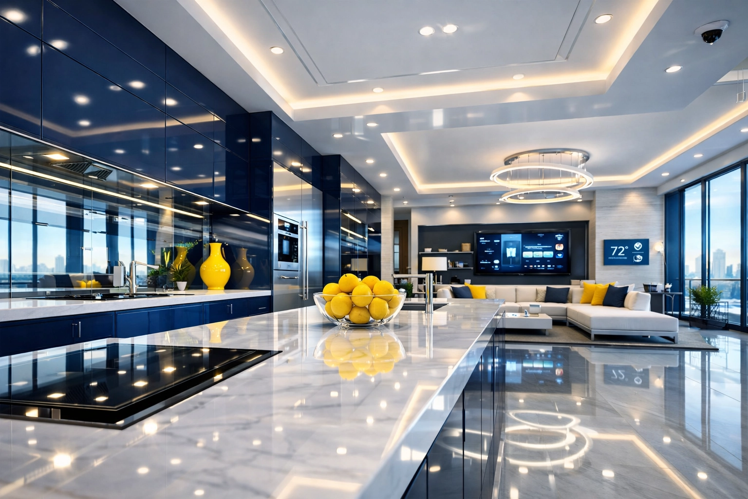 Spotless luxury kitchen reflecting the high-performance environment created by deep cleaning and bi-weekly house cleaning.