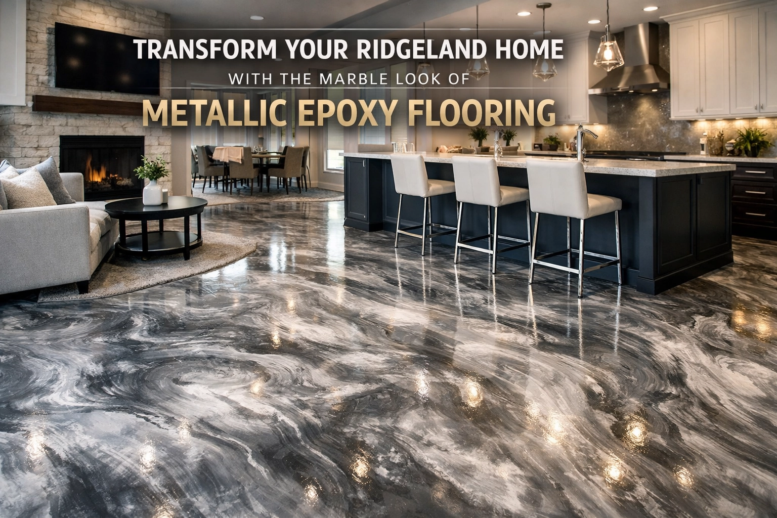 [HERO] Transform Your Ridgeland Home with the Marble Look of Metallic Epoxy Flooring