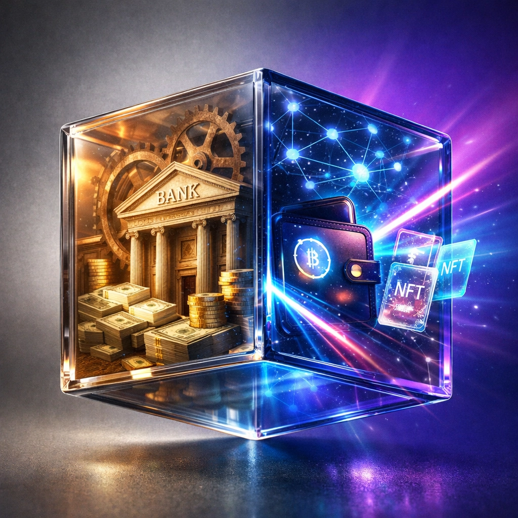 Traditional banking infrastructure versus Web3 global payments ecosystem comparison