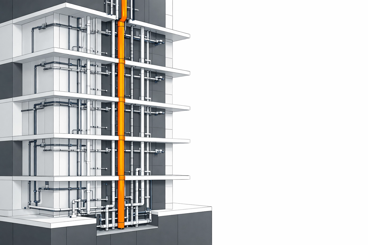 Strukturierte Steigleitungen im Gebäude als Teil einer sicheren Wiener Elektroinstallation.