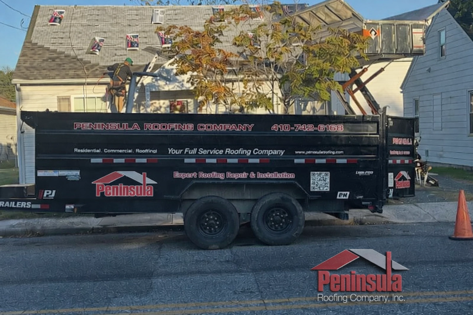 Peninsula Roofing Company Crew at Work