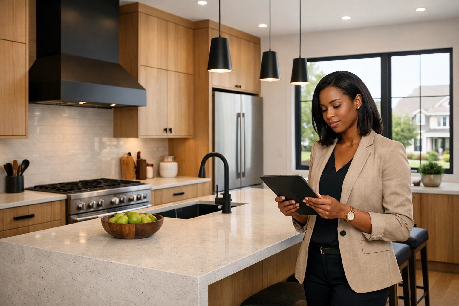 Modern kitchen in a new Durham home, a smart investment for those looking to buy a home in the NC triangle.