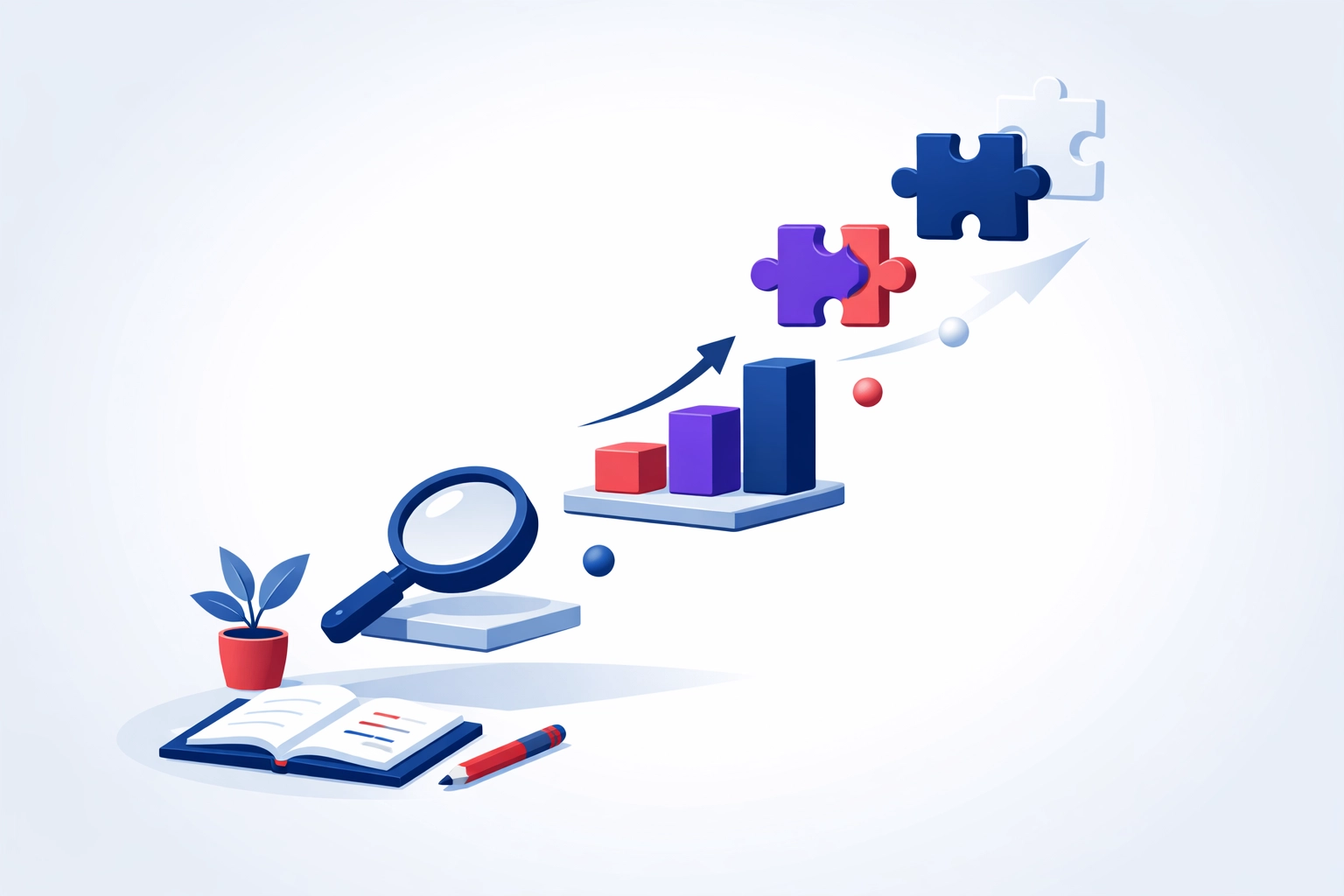 Abstract workspace showing the strategic audit and data analysis performed by a product marketing consultant.