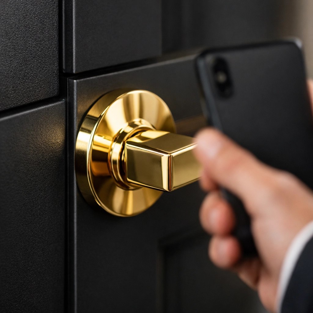 Professional property inventory clerk documenting high-end fixtures for a meticulous check-in report in Kent.