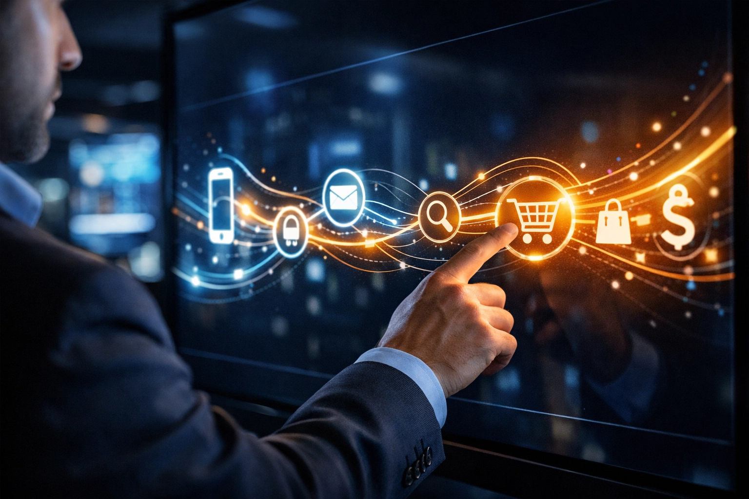 Advanced attribution modeling tracking the Super Bowl marketing halo effect and customer purchase journey.