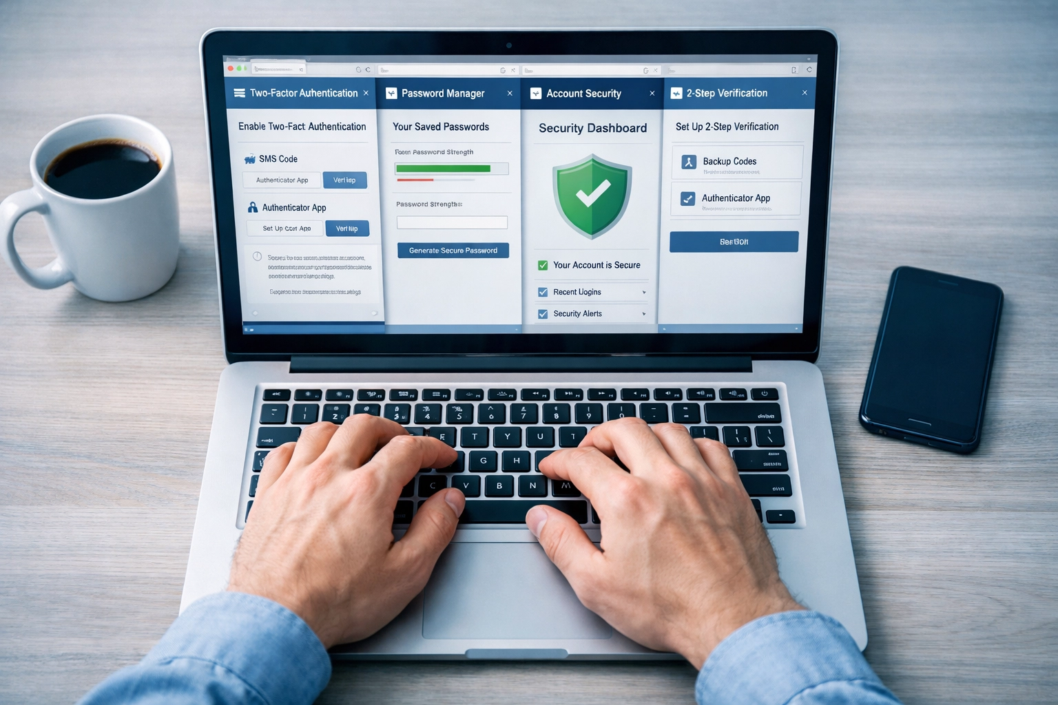 The AI Scam Explosion: Why 79% of Americans Can't Tell Real from Fake Anymore 4 Setting up two-factor authentication and security settings to protect against AI scams