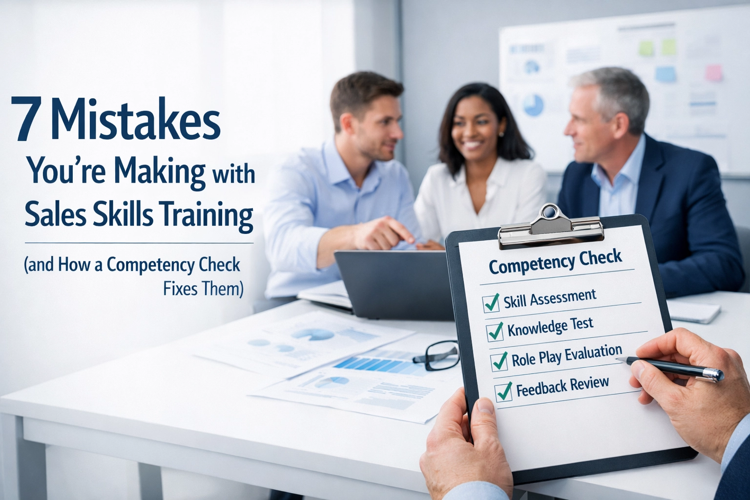 [HERO] 7 Mistakes You’re Making with Sales Skills Training (and How a Competency Check Fixes Them)