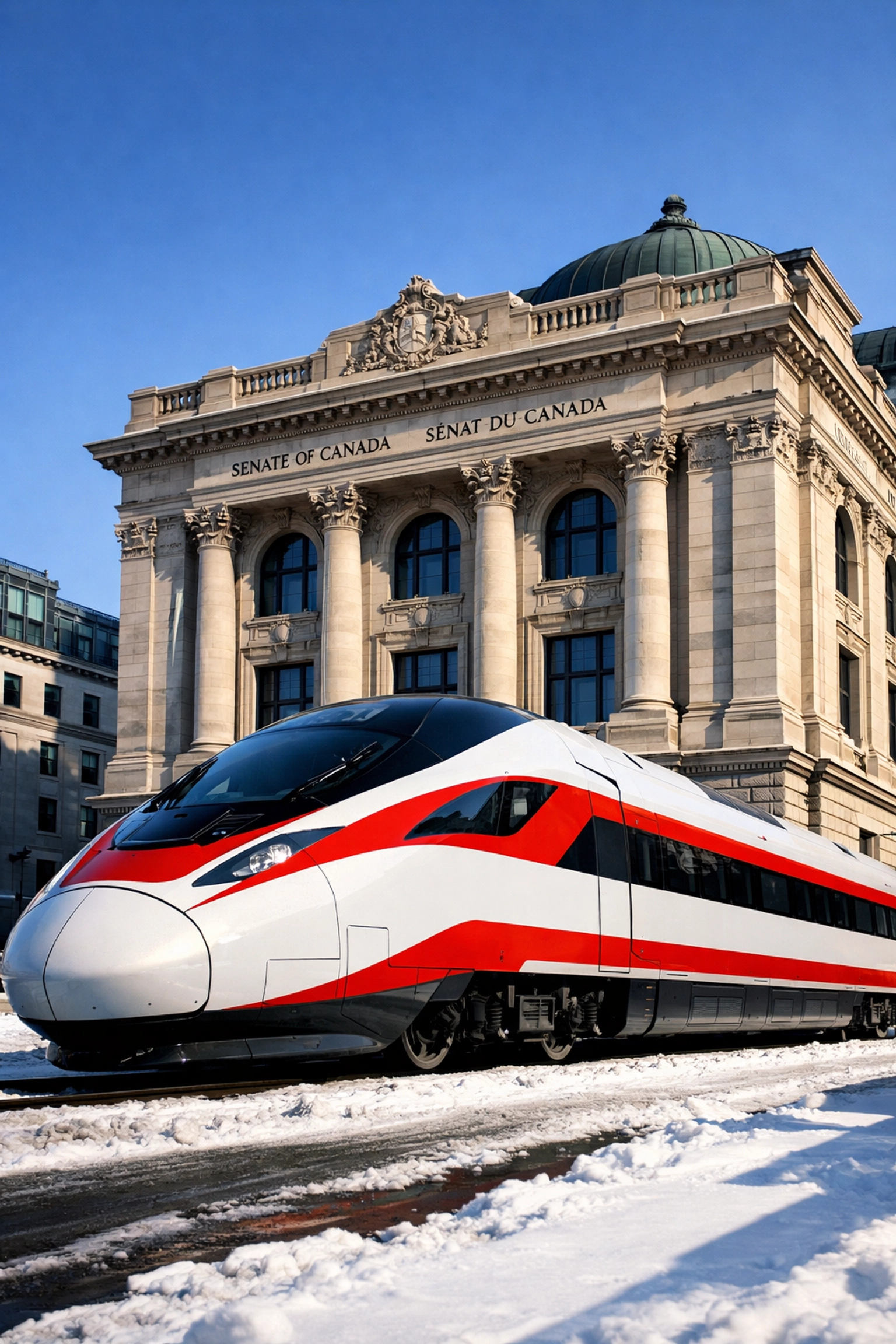 Senate Building Ottawa proposed as future high-speed rail hub connecting Montreal and Toronto