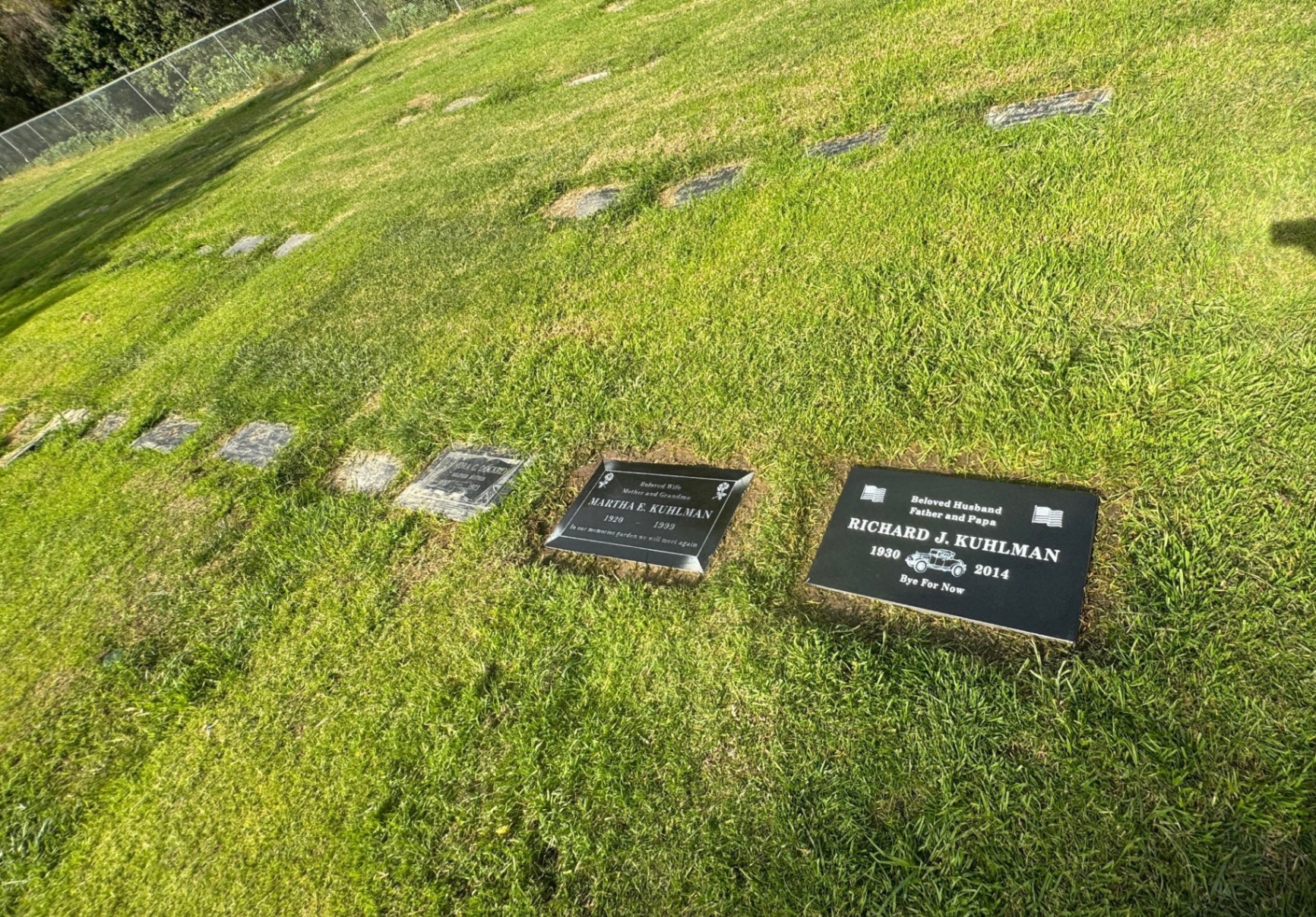 Flat Grave Markers - Cleaned and Maintained