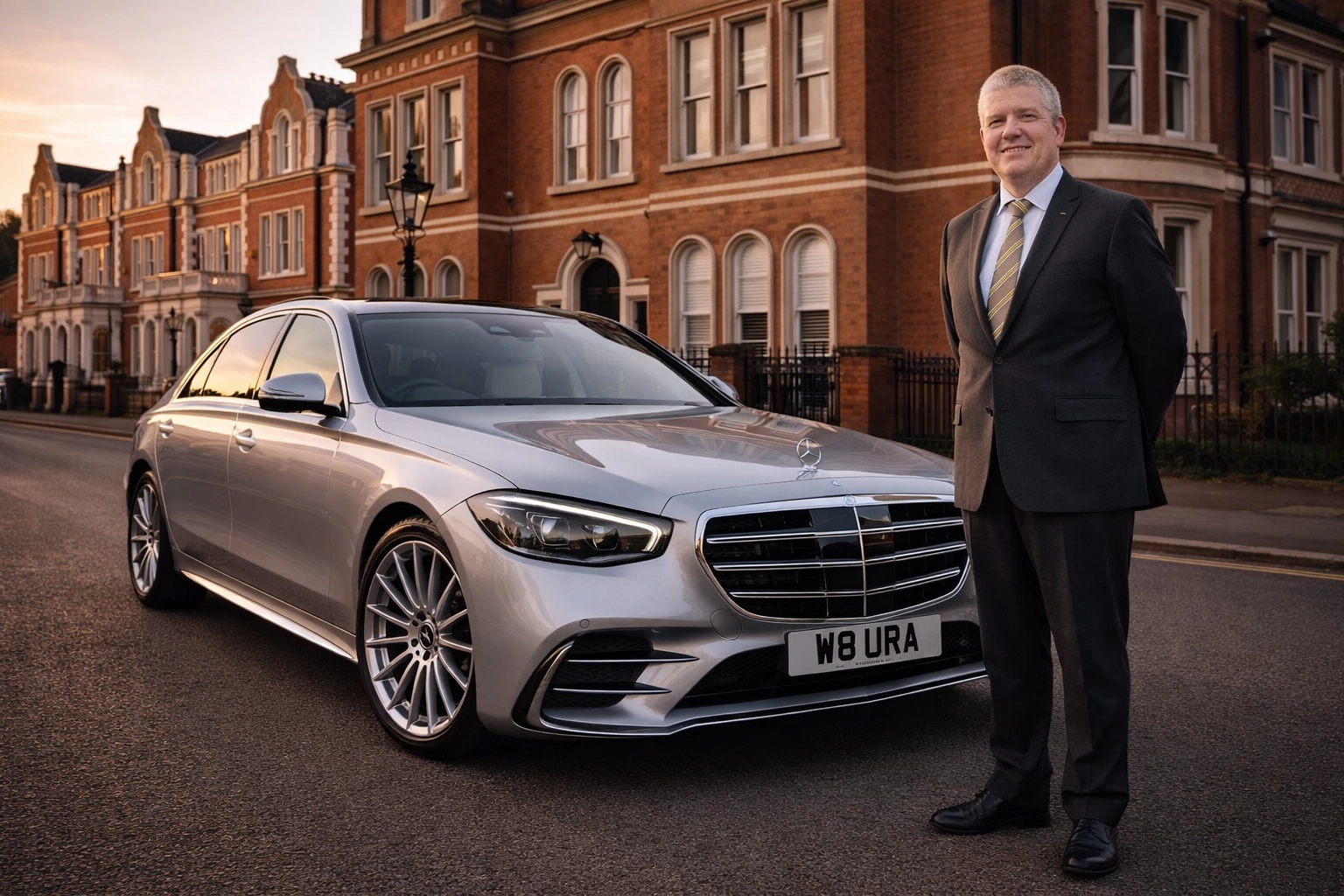 Premium Mercedes-Benz Chauffeur Vehicle by Aura Journeys