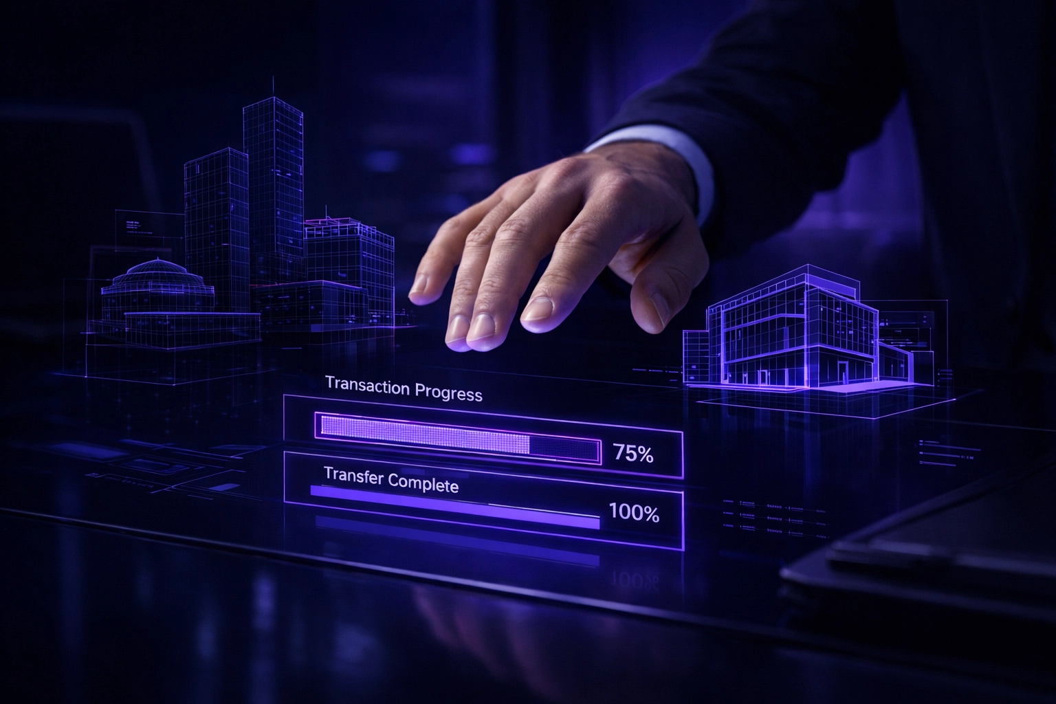 Real estate agent using a digital interface to track contract milestones and automated seller updates.