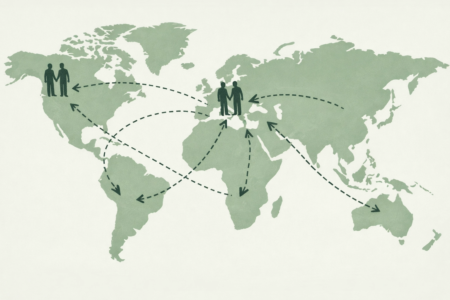 LGBTQ+ refugee migration routes map from persecution to safe haven countries