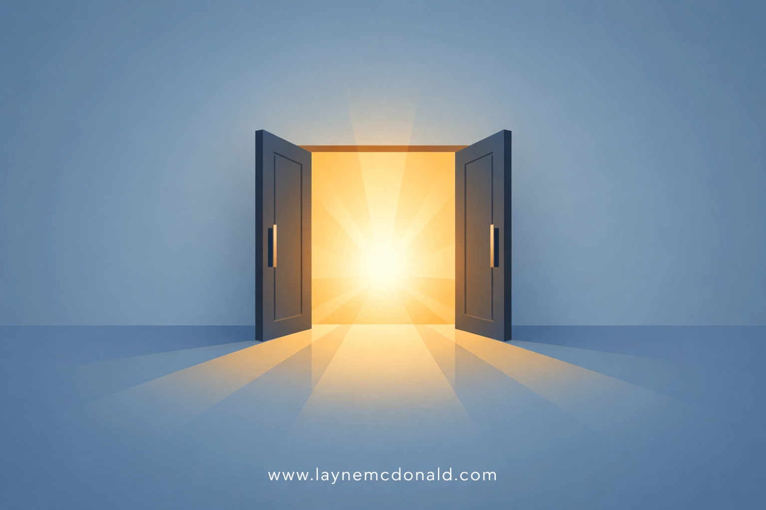 Minimalist illustration of a glowing church doorway representing a safe, welcoming sanctuary for the congregation.