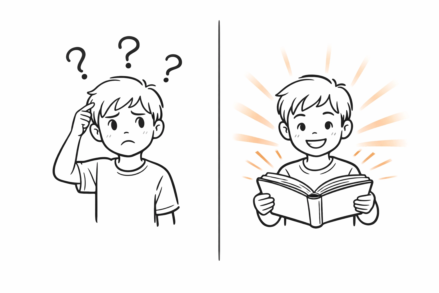 Child's transformation from reading struggles to confident reading success