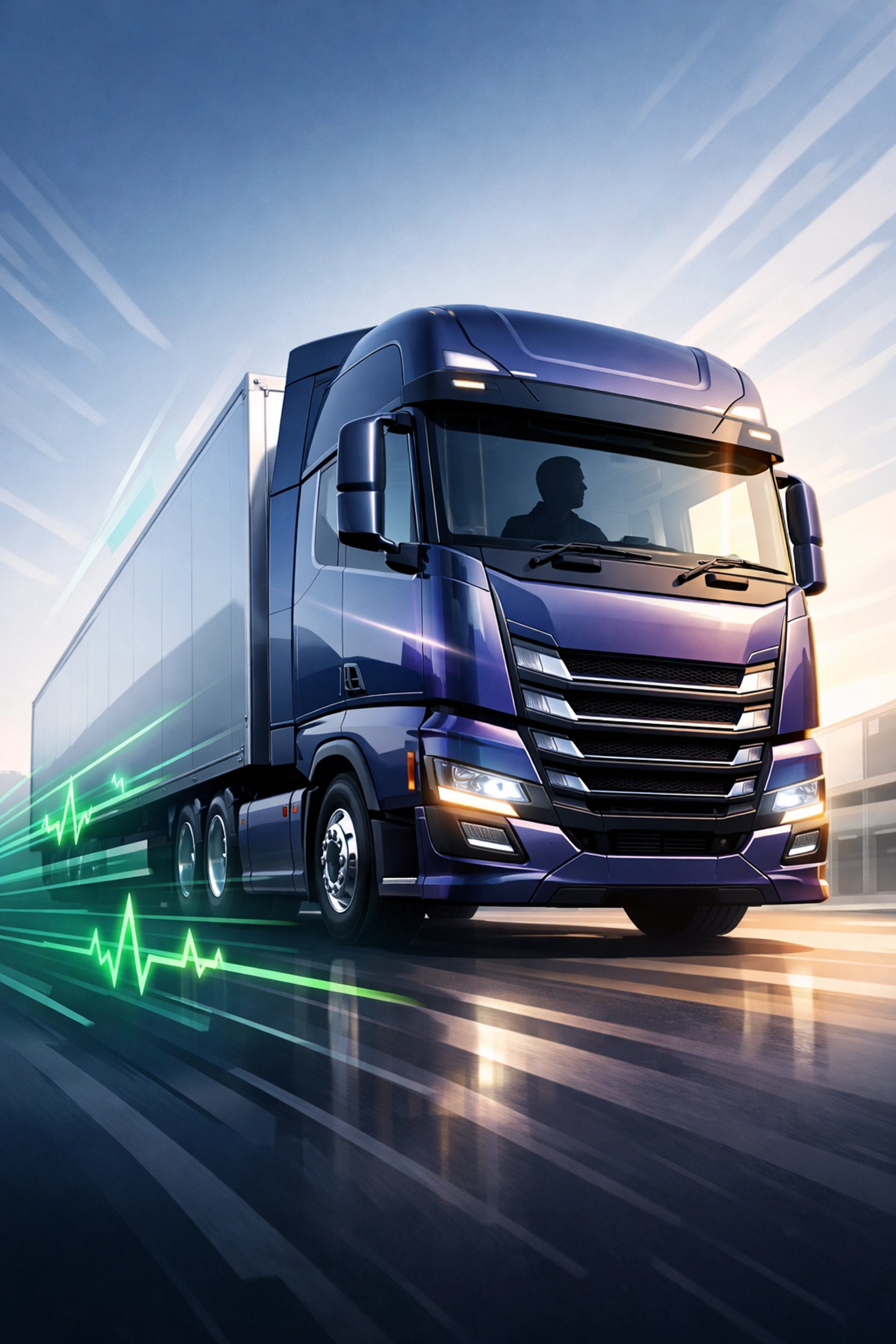 Modern Class 1 HGV truck representing professional driver jobs in the North West logistics sector.