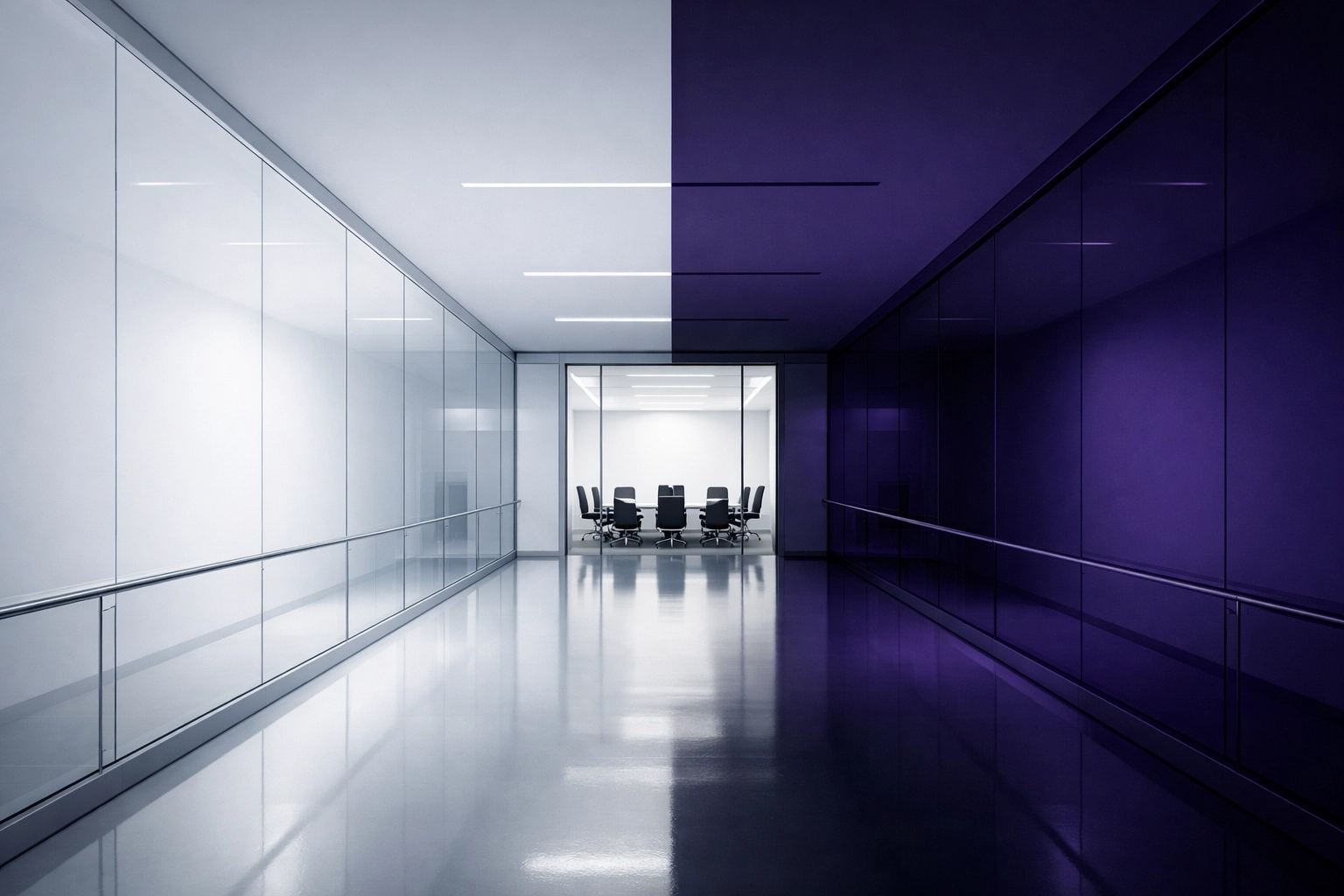 Modern IT office corridor symbolizing workplace safety protocols in the TCS Nashik Case.