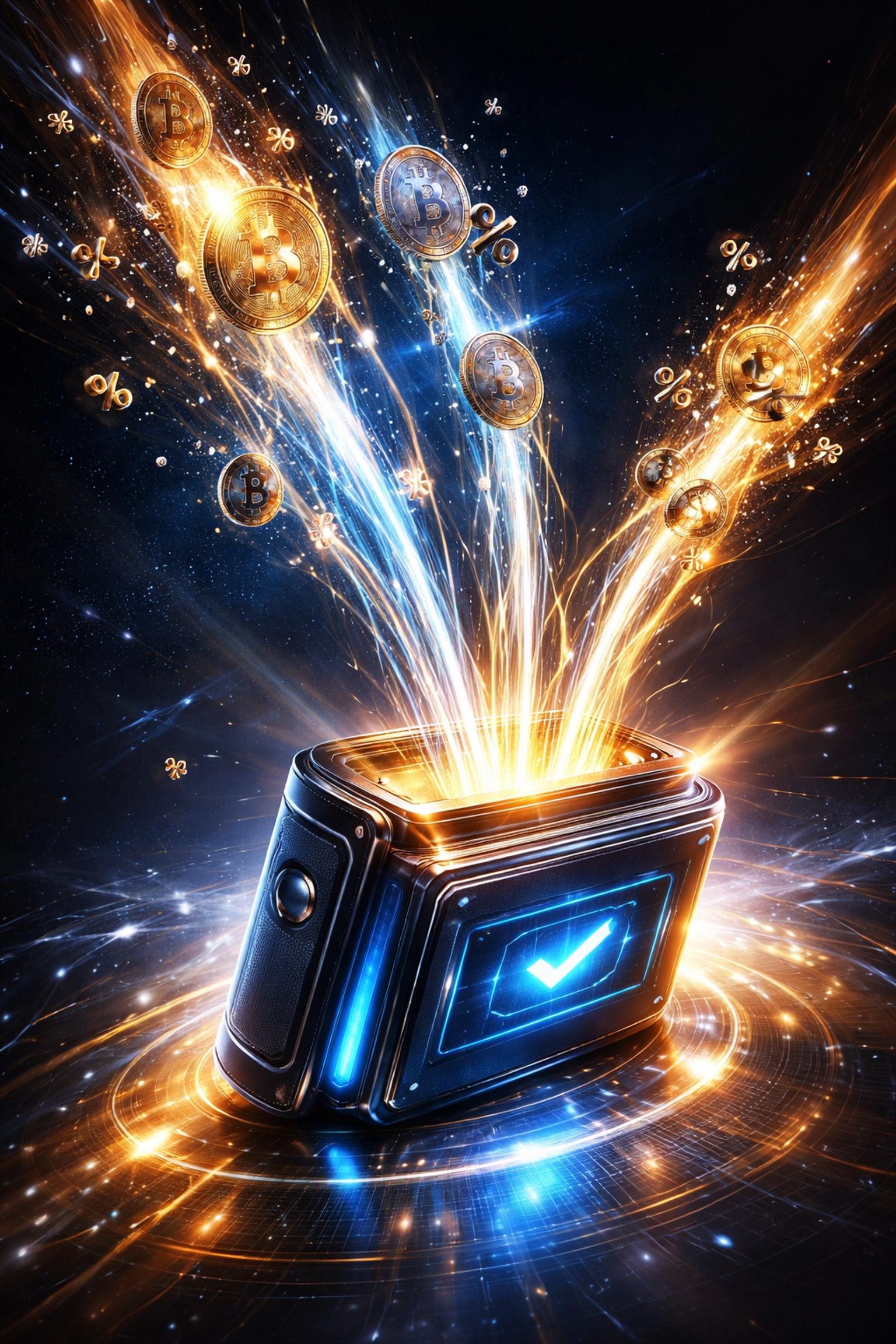 Digital coins flowing into a merchant wallet, symbolizing fee savings and blockchain efficiency with Larecoin.