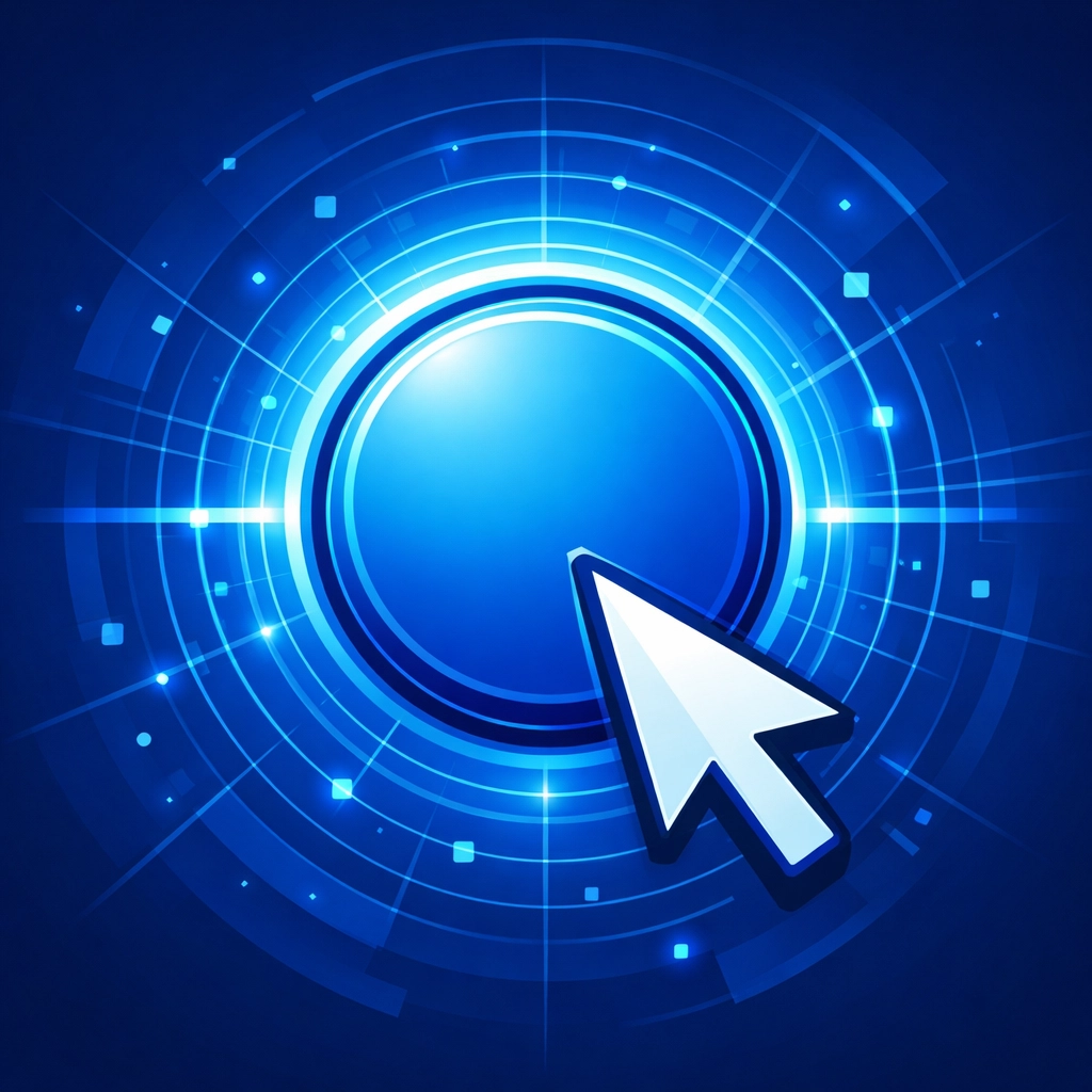 A digital call-to-action button being clicked by a cursor to improve website conversion rates