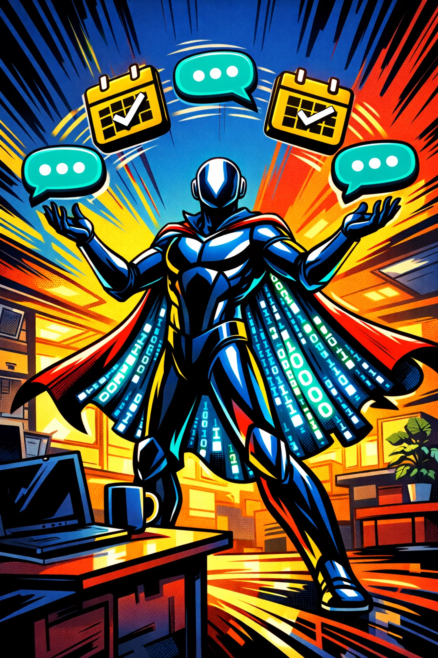 An AI assistant for small business efficiently managing calendar schedules and digital communication.