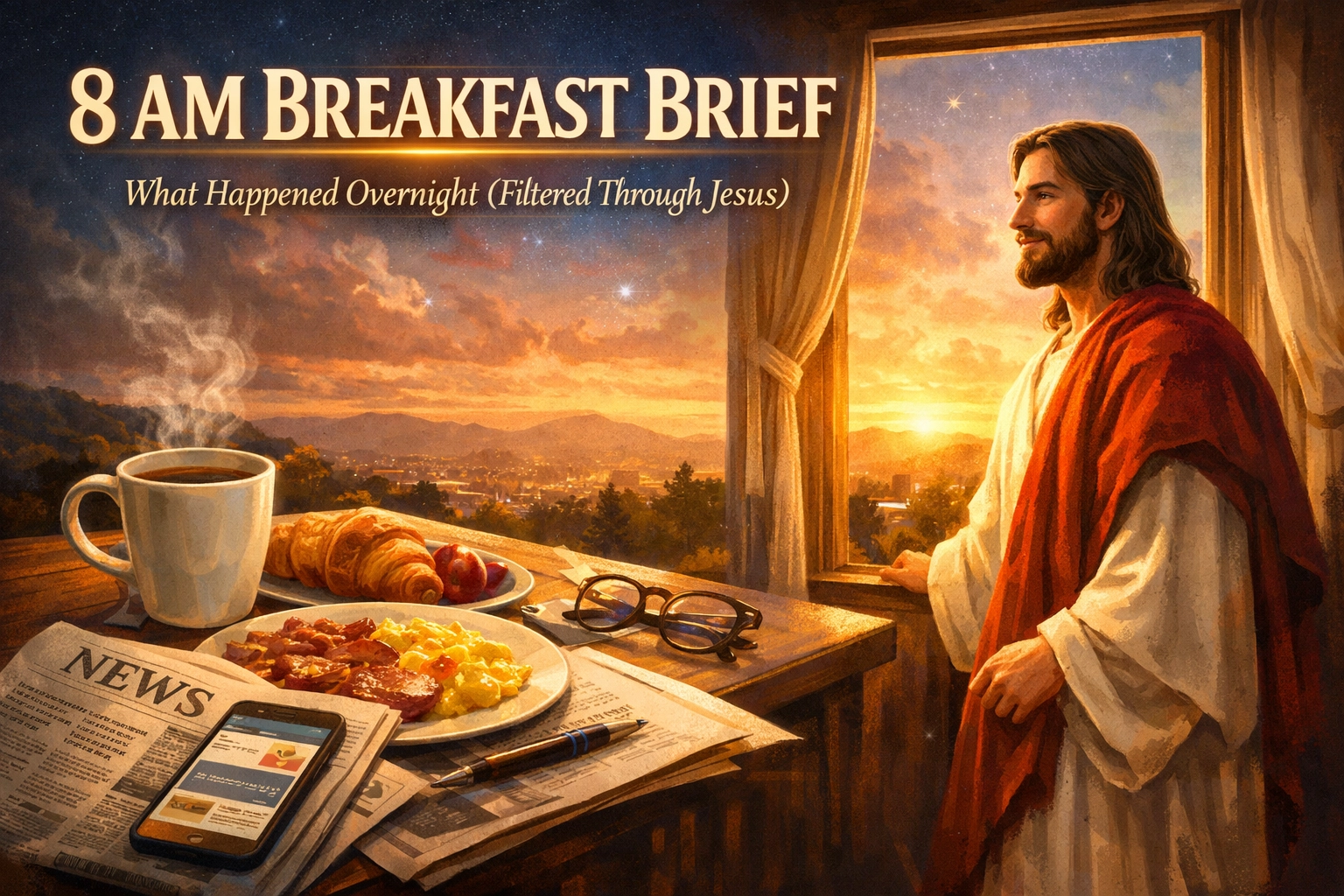 [HERO] 8 AM Breakfast Brief: What Happened Overnight (Filtered Through Jesus)