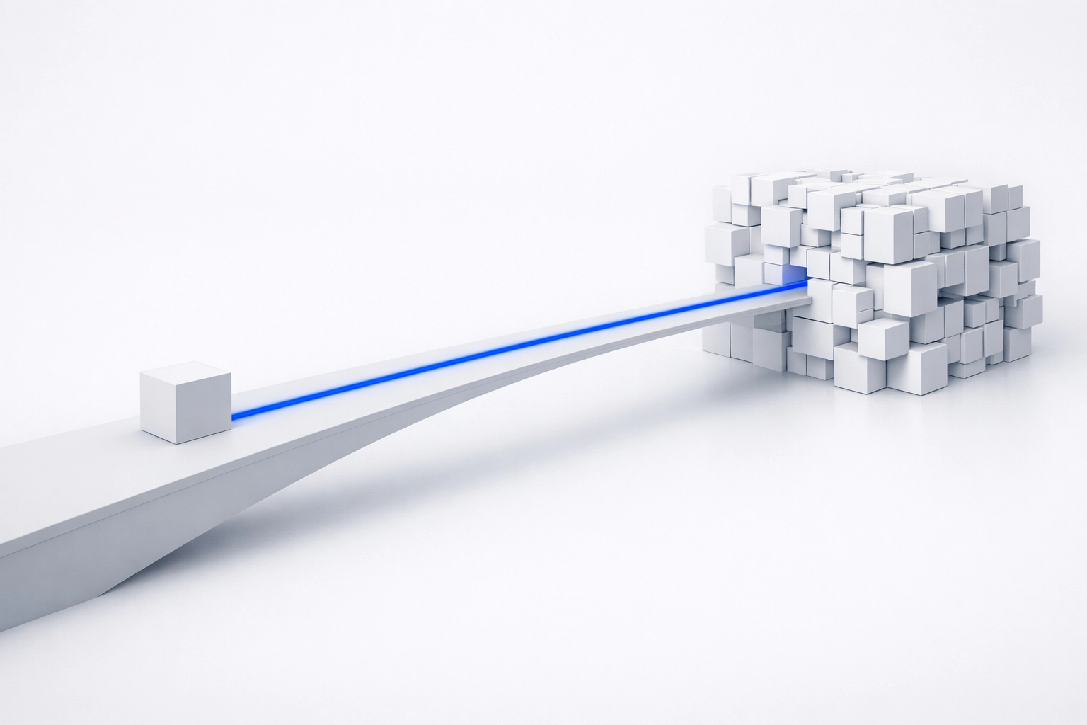 Conceptual bridge representing the transition to bridge production in additive manufacturing.