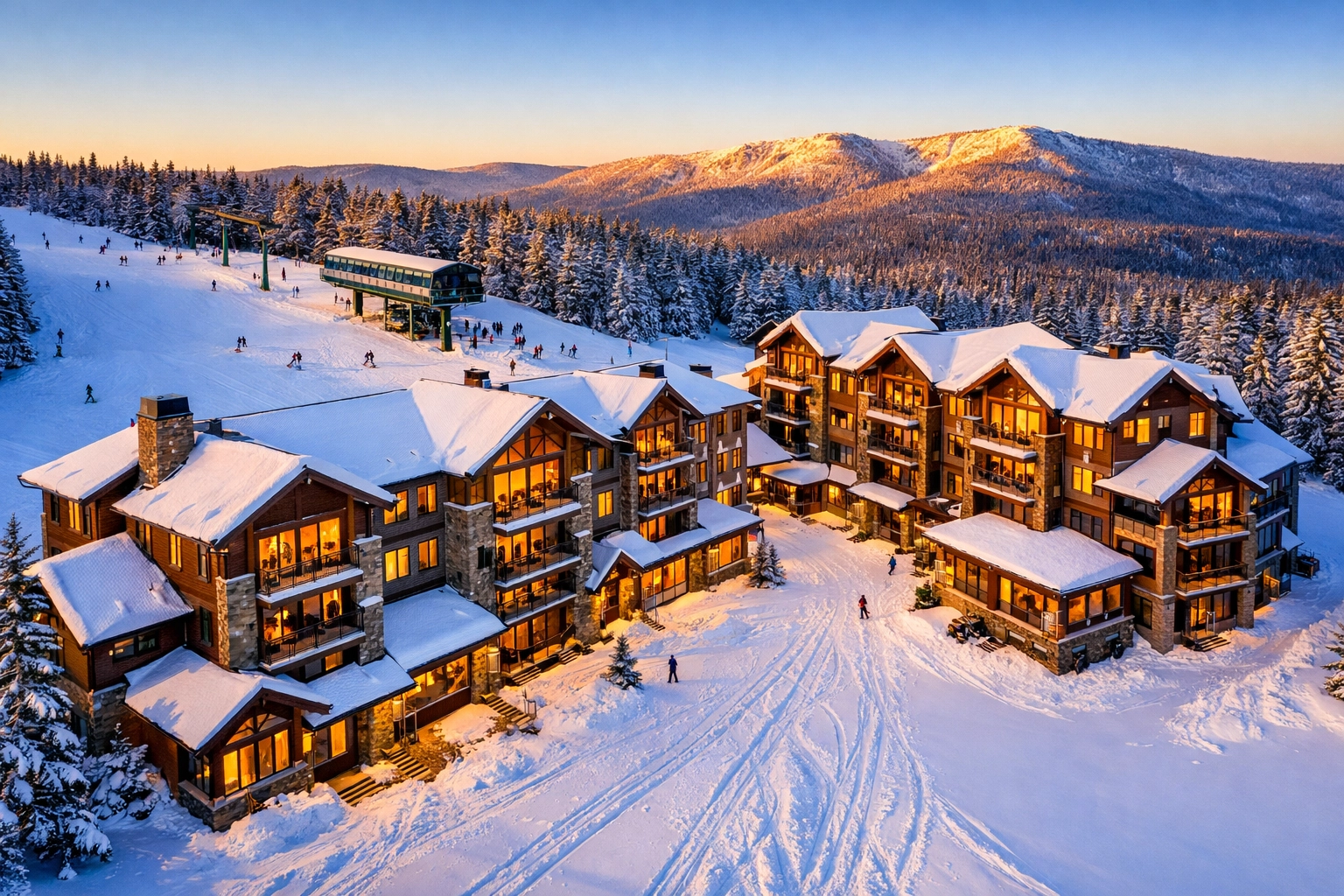 Ski-in ski-out luxury condos at Snowshoe Mountain with Ballhooter lift and fresh powder snow Ski-in ski-out luxury condos at Snowshoe Mountain with Ballhooter lift and fresh powder snow